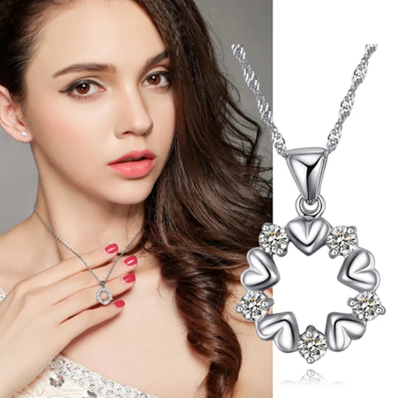 

Kolye Moana Collares Luxury Women Dangle Pendant Necklace Cz Zircon Fashion Jewelry Pendants & Necklaces free Shipping N150