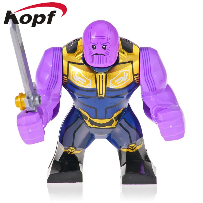 

Super Heroes Single Sale 7CM Big Size Modle Movie 4 Character Thanos Bricks Building Blocks Children Toys Gift for Kid KF1122