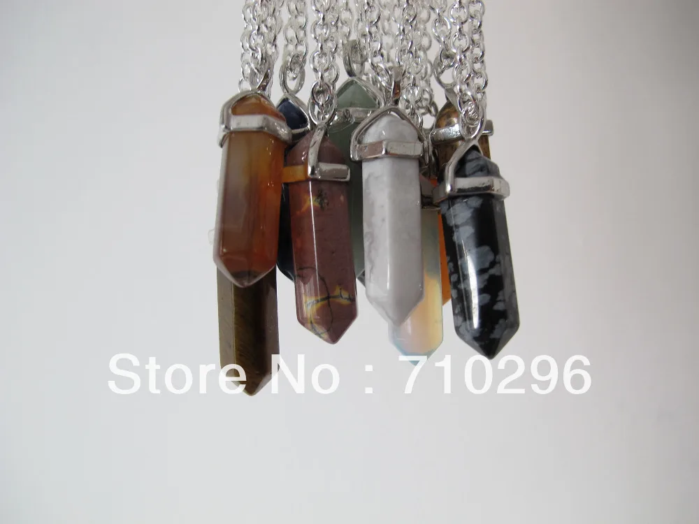 Ожерелье из натурального камня с посеребренным покрытием 10 шт./лот|necklace usb|stone