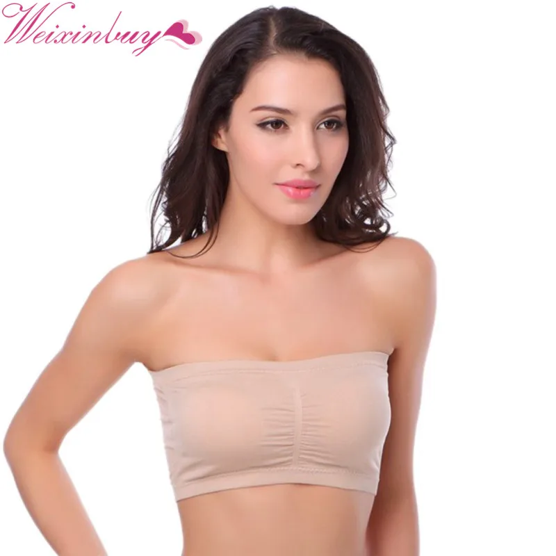 

Push Up Invisible Pink Wireless Bra Black White Seamless Women Strapless Underwear Femme Plus Size Bras F1