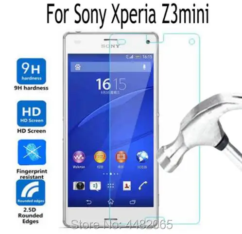 Закаленное стекло для Sony Xperia Z3mini защитная пленка Z3 Compact M55W D5803 D5833|Защитные стёкла