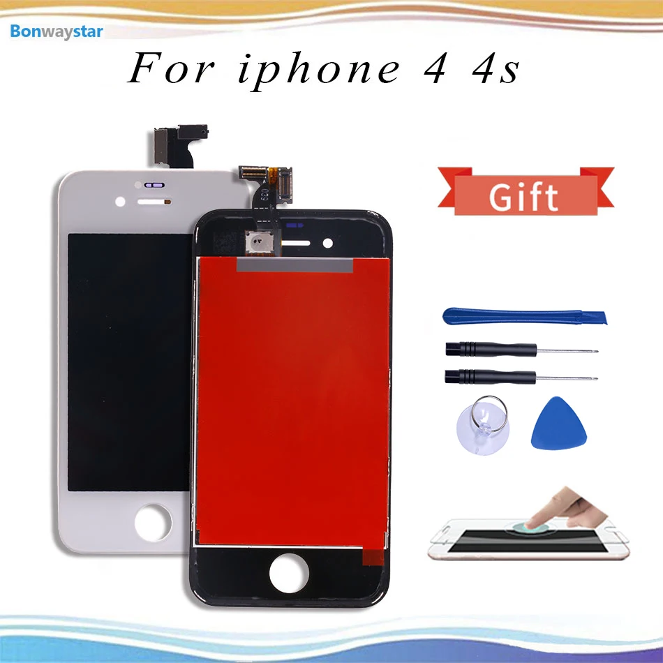 

AAA Screen For iPhone 4S 4 LCD Display Touch Digitizer Assembly Phone Replacement Parts Black White For iPhone 4S LCD Screen