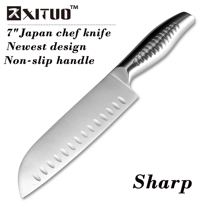 XITUO new 7 inch Japanese kitchen knife Sharp stainless steel blade Chef knife cut Cleaver Filleting