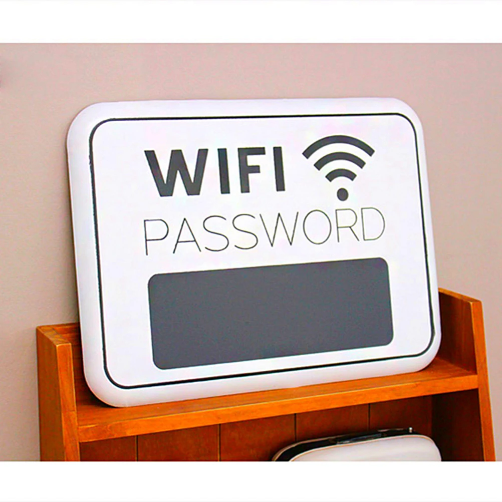 

Wooden WiFi Password Sign Hanging Plaque Wood Reception Hanging Chalkboard Wifi Board Sign for Store Home Bar Party Decoration