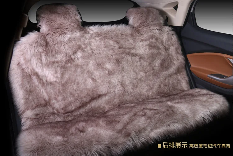 Natural Fur Sheepskin Car Seat Covers, Universal Wool Car Seat Cushion,Winter Warm Car Front Seat Cover SWSC02