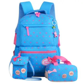 

Girl School Bags For Teenagers backpack set women shoulder travel bags 3 Pcs/Set rucksack mochila knapsack