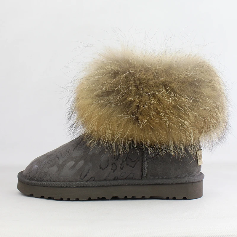UVWP/модные водонепроницаемые зимние ботинки из натуральной овечьей кожи; ботильоны; теплая шерсть; зимние ботинки на натуральном меху; женские ботинки