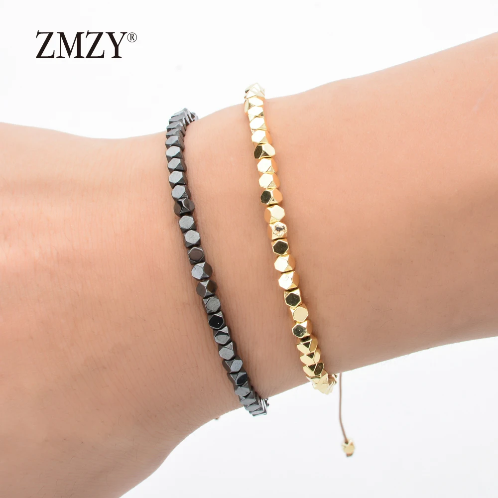 ZMZY New Fashion Minimalist Handmade Boho Bracelet Stone Hematite Beads Bracelet Jewelry Gift Friendship Women Accessories - Image 2