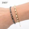 ZMZY New Fashion Minimalist Handmade Boho Bracelet Stone Hematite Beads Bracelet Jewelry Gift Friendship Women Accessories ► Photo 2/6