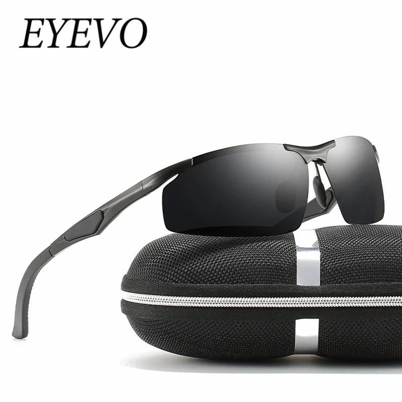 EYEVO прямоугольные солнцезащитные очки для мужчин Путешествия поляризованные солнцезащитные очки без оправы мужские очки для рыбалки Oculos Gafas