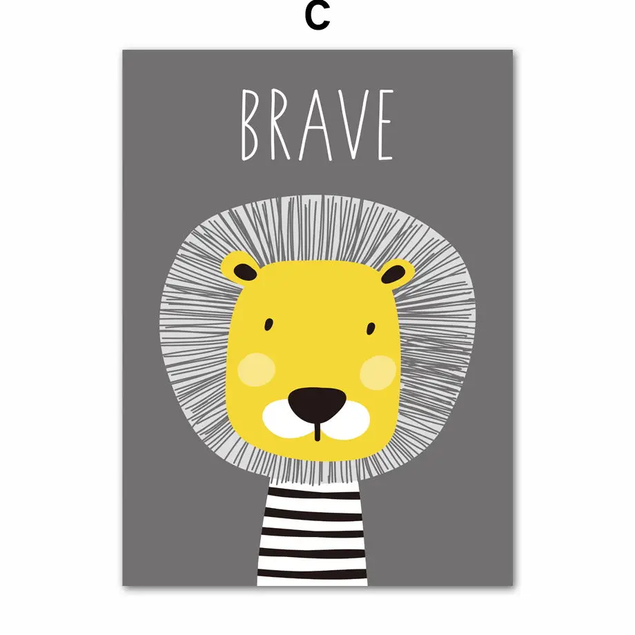 COLORFULBOY-Lion-Crown-Heart-Quote-Wall-Art-Print-Canvas-Painting-Nordic-Posters-And-Prints-Animal-Wall (4)