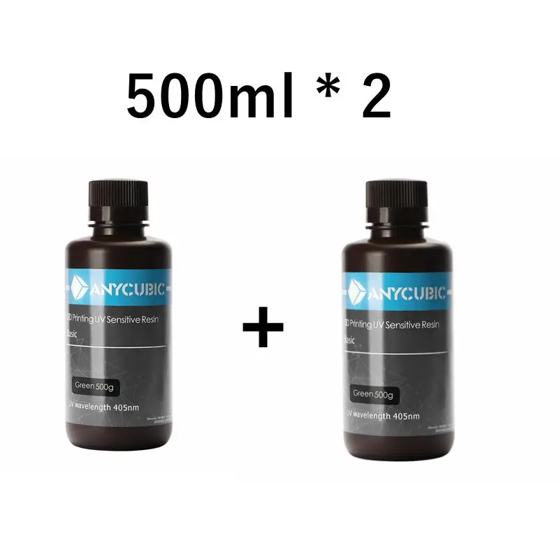 ANYCUBIC Photon 405nm Смола 500 мл/1л Набор для фотона 3d принтер ЖК-чувствительная Смола жидкий материал светочувствительная УФ смола - Цвет: 2 bottles of 500ml