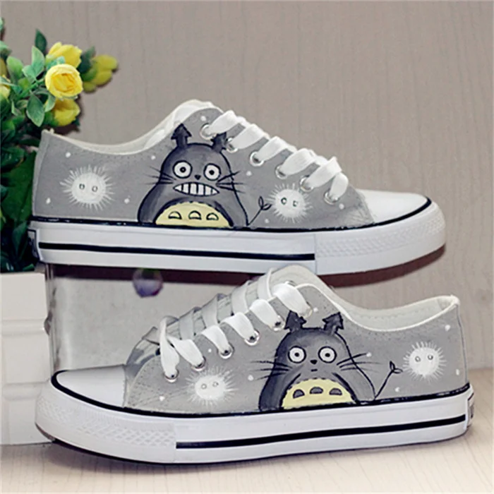 Высокие повседневные полуботинки унисекс в стиле аниме «Cos Tonari no Totoro» парусиновая обувь на резиновой подошве для студентов «Totoro» Обувь на веревочной подошве