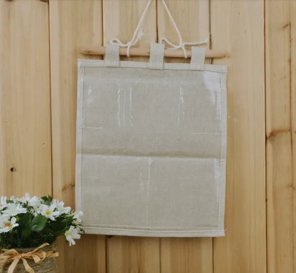 Organizzatore Da Parete In Lino Con 4 Tasche - Per Porte, Armadi E Ufficio - Foto 4
