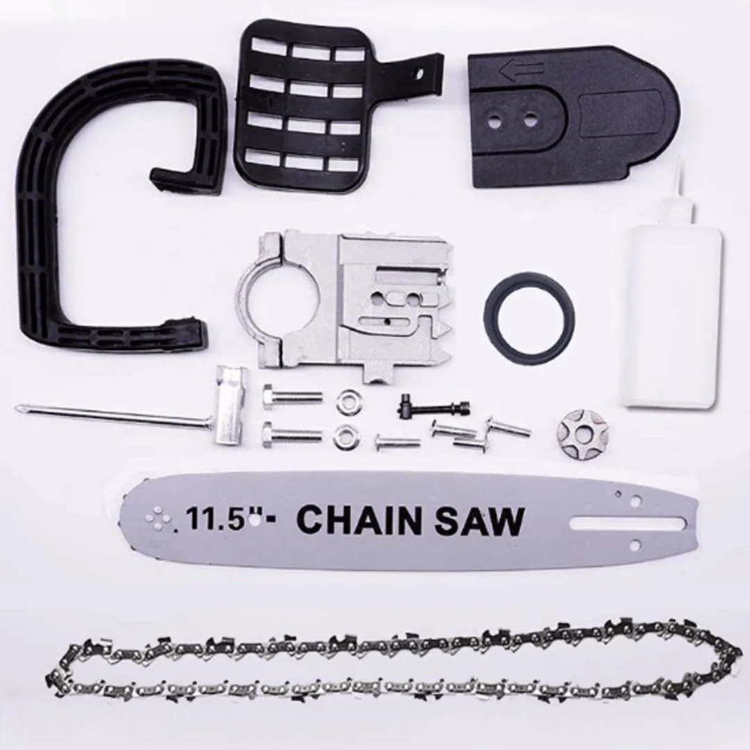 11.5 inch Chain Saw Bracket Set 1100W Electric Angle Grinder Motor Chain Saw Bracket Set for Woodworking Garden Power Tool