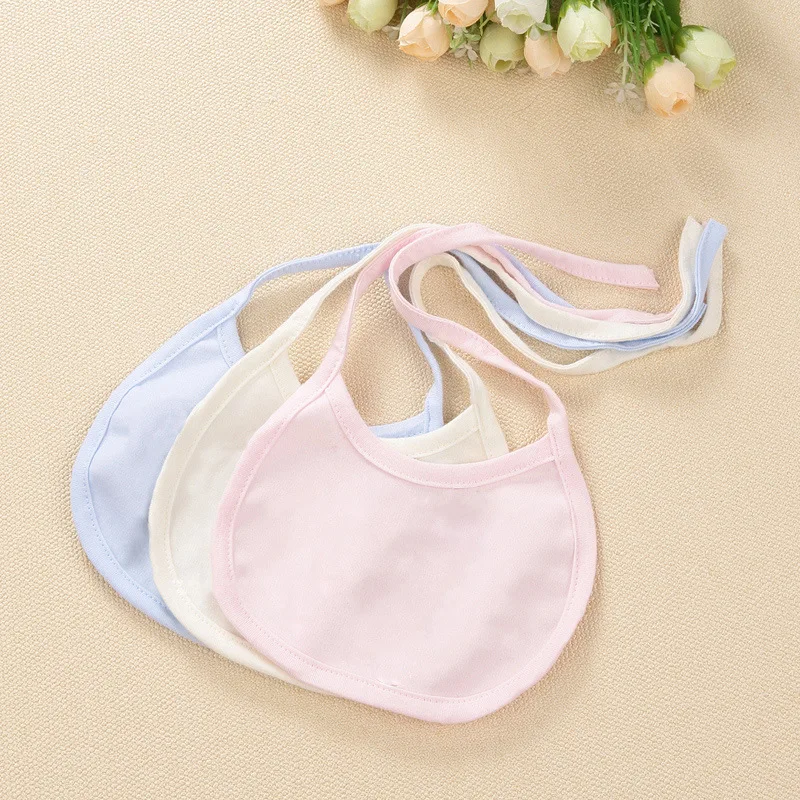5PCS/Lot Newborn Baby Bibs Solid Color Bandages Soft Cotton Toddle