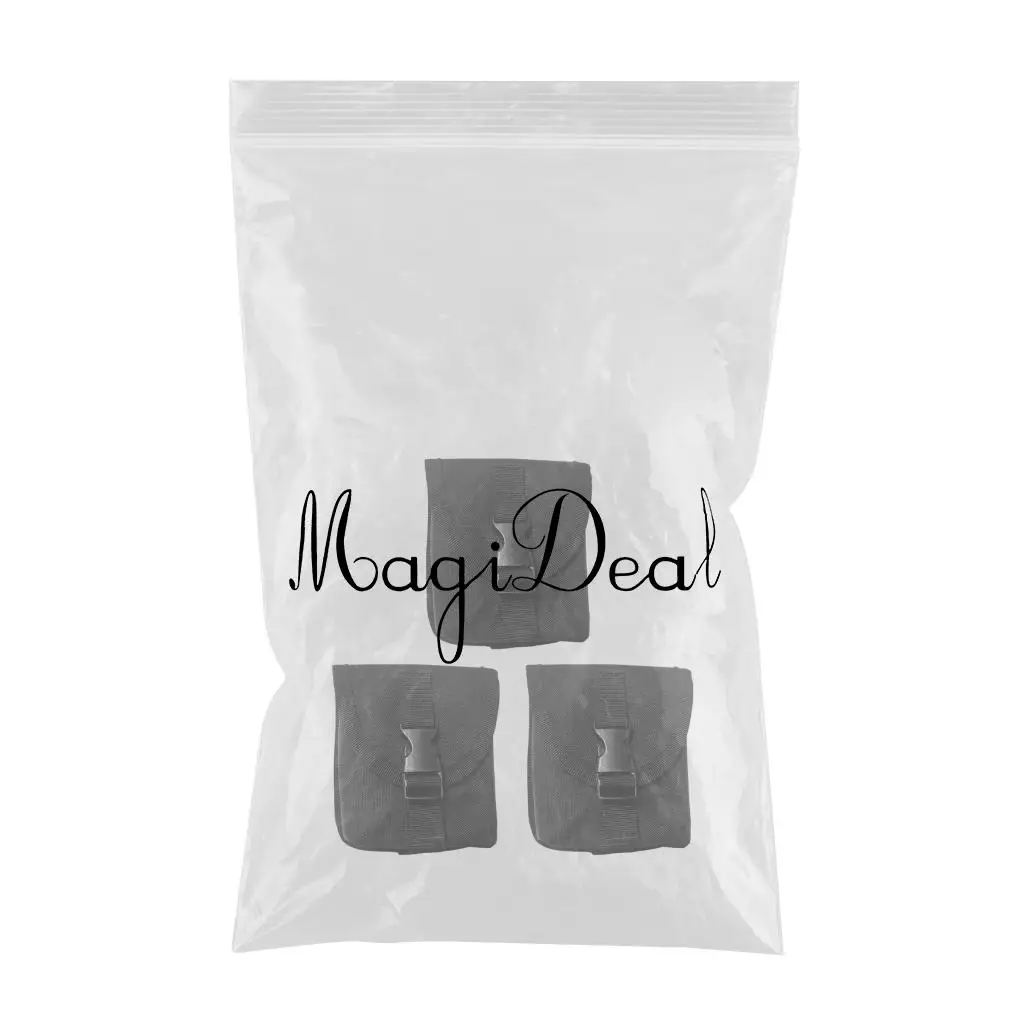 MagiDeal, 3 предмета, для подводного плавания, подводного плавания, запасной вес, ремень, Карманный чехол, черный, для подводного плавания, пояс, карманные аксессуары для дайвинга