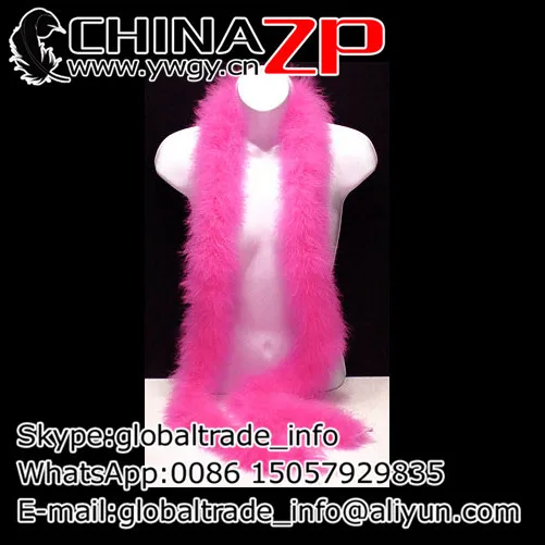 

Leading Supplier CHINAZP Factory 20g 20yards/lot Good Quality Dyed Hot Pink Turkey Marabou Feather Boa