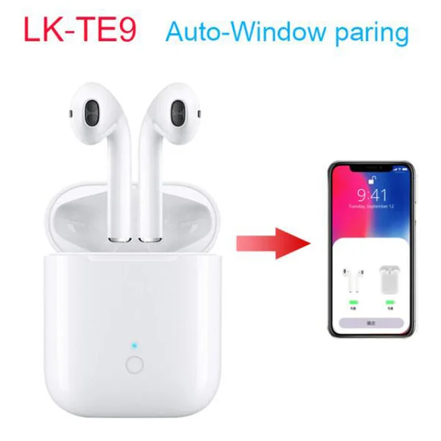 

Update Lk TE9 i10 tws pods pop up Wireless Bluetooth Connect Headphone Earphone For iPhone 7 8 X XS MX Pad w1 chip 1:1 Airps