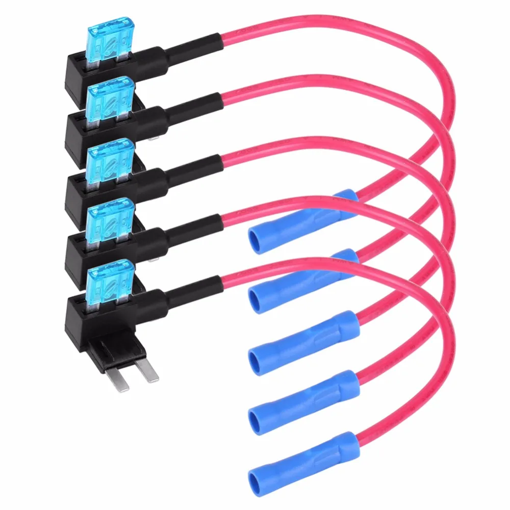 

5Pcs 15A Car Auto Add-a-circuit Fuse Tap Adapter Mini ATM Blade Fuses Holder