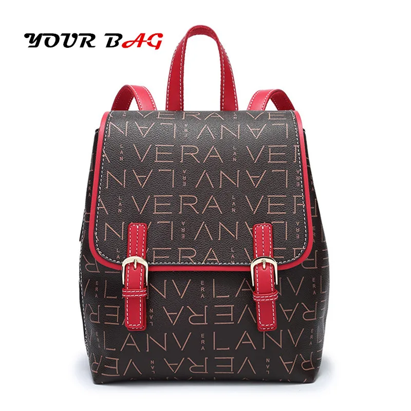 

UBAG 2018 High Capacity Women Backpack Travel PVC Genuine Leather Cute multi-function ladies Backpacks School Bags Teenage gifts