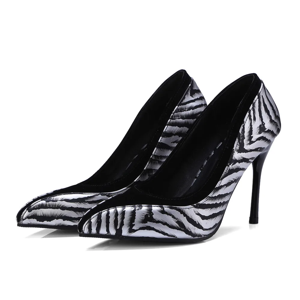 2018 Profonde Femmes Mode 33 Peu Pompes Talons Léopard Morazora Chaussures Haute Élégant De argent Taille Or Printemps Confortable Nouvelles Été Pointu Bout 43 F4Pqd