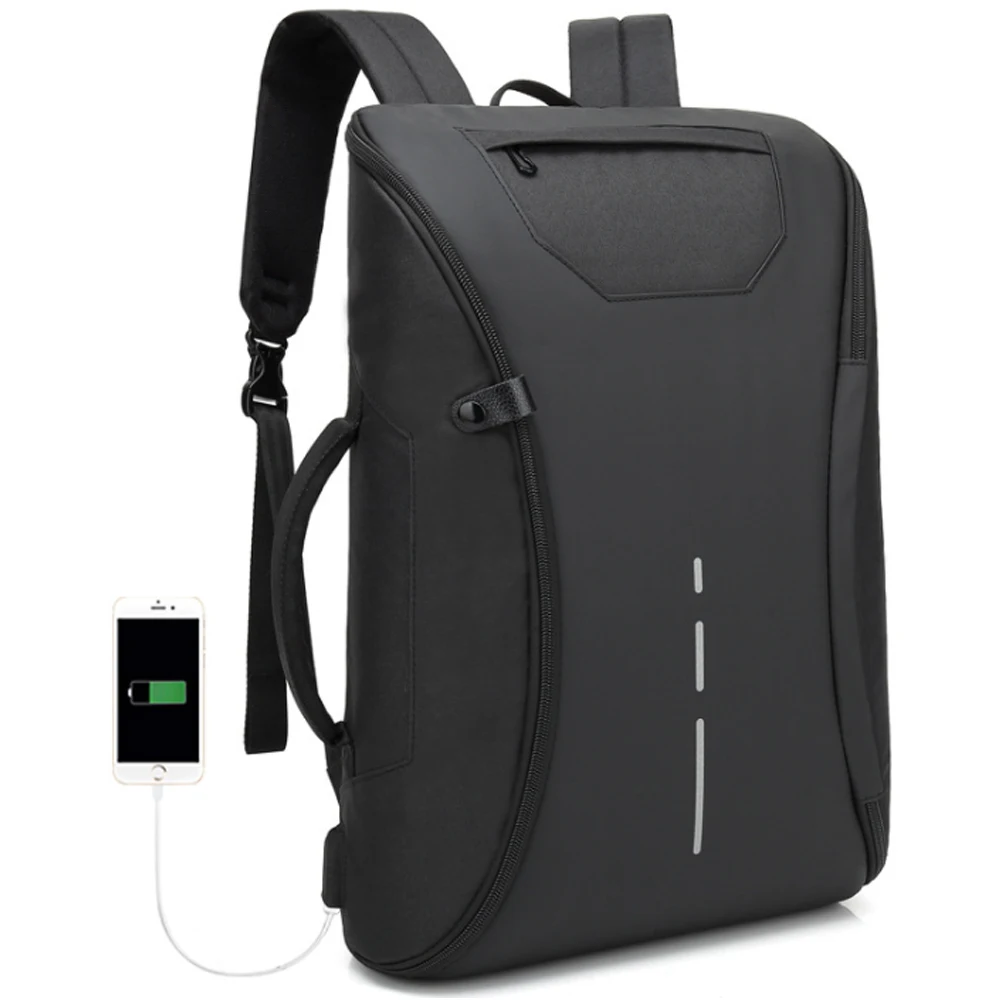 Alena Culian Men's Business 14 inch Laptop Backpack PVC+Oxford