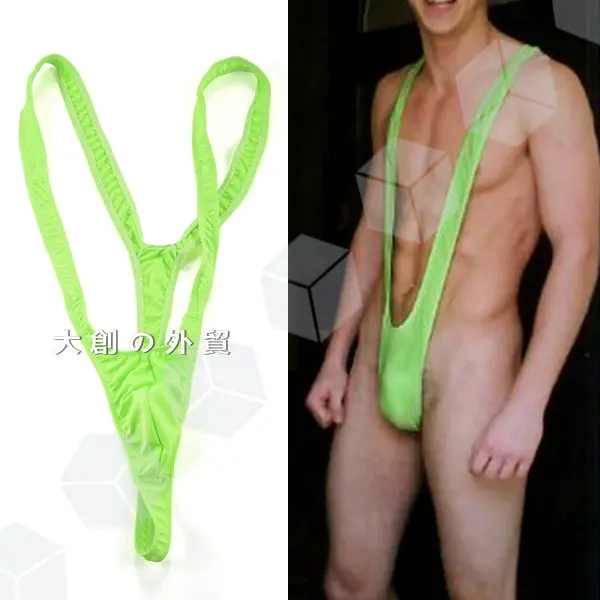 

Sexy Rubber Panties Man G-String Jumpsuits V Style T-String High Elasticity Fashion Swimwear