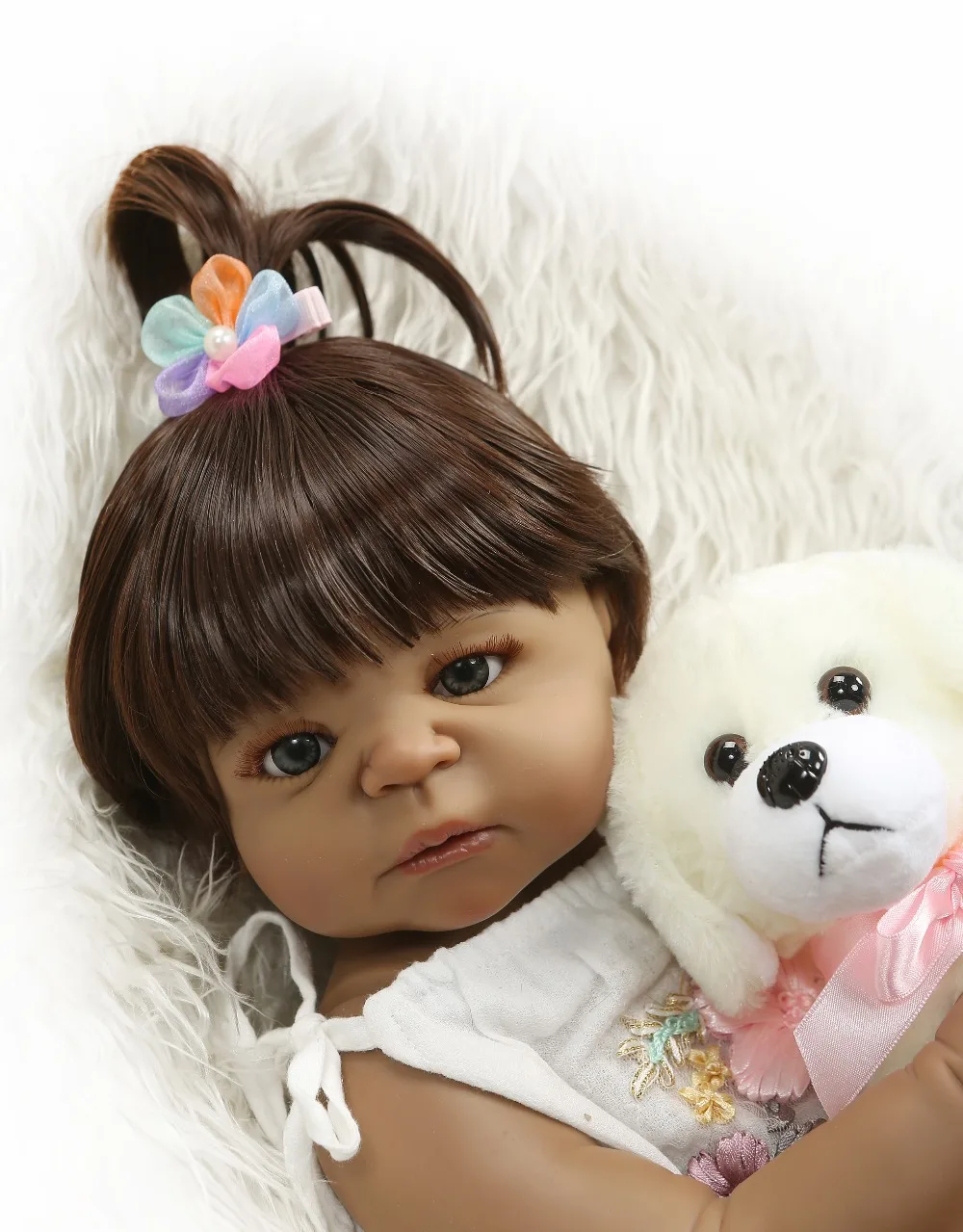 NPK 22 дюйма 56 см Reborn Dolls Baby Girl силиконовые виниловые куклы для всего тела