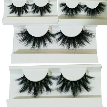 

100% Mink Eyelashes False Eyelashes Crisscross Natural Fake lashes Length 25mm Makeup 3D Mink Lashes Extension Eyelash Beauty
