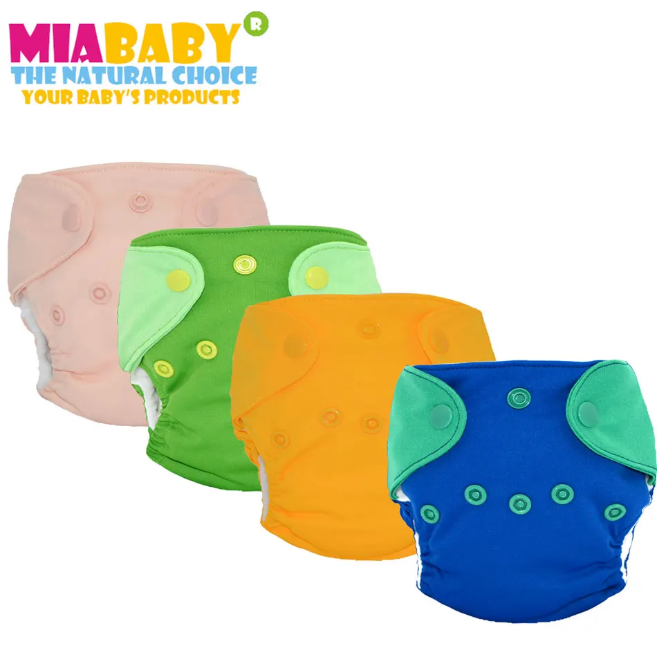 6pcs//lot Miababy Printed Reusable Onesize Washable Cloth Diaper cover
