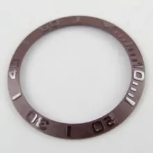 Новые горячие 38 мм коричневые часы керамические Безель вставки часы подходят автоматические мужские БЕЗЕЛЬ для наручных часов