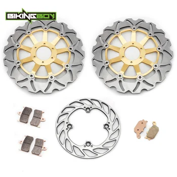 

BIKINGBOY For Honda CBR 900 RR Fireblade 1994 1995 1996 1997 VTR 1000 F 1997-2006 Wavy Front Rear Brake Discs Disks Rotors Pads
