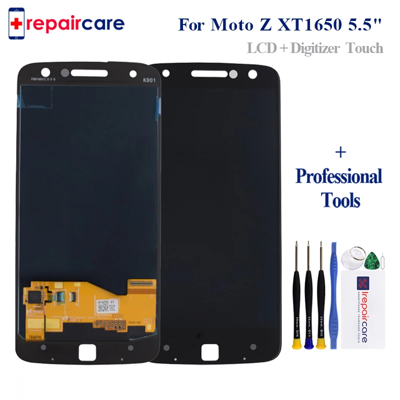 

5.5" AMOLED LCD For Motorola Moto Z LCD Display Touch Screen Digitizer Replacement For MOTO Z Droid Display XT1650 XT1650-03 LCD