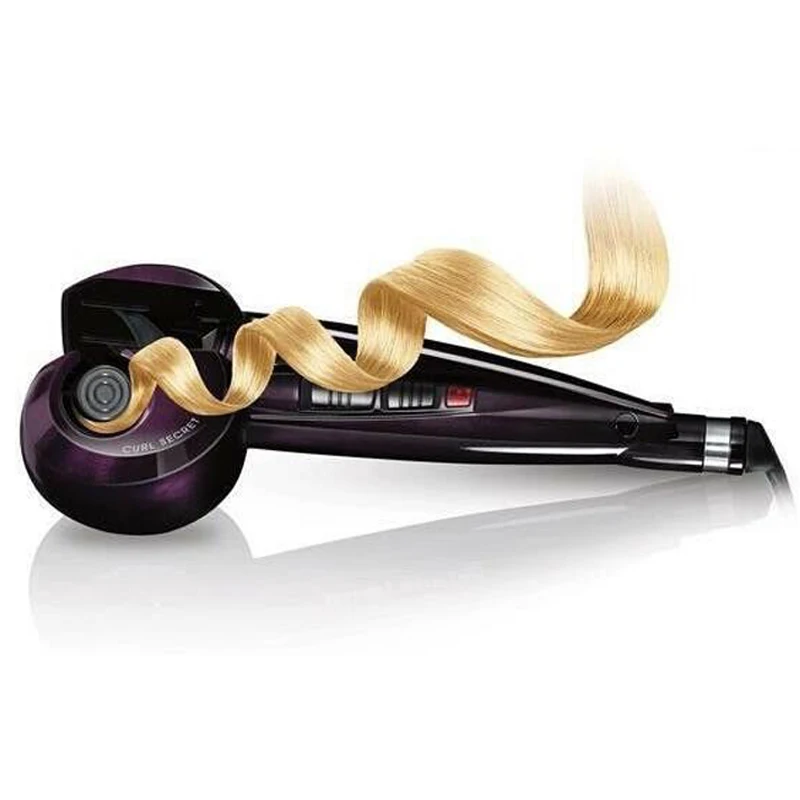 

New - Hair Curl Secret C1050E Hair Styler Ceramic Auto Curler Ionic Purple Pro Stylist Tools Machine in Black and Red Drop Ship