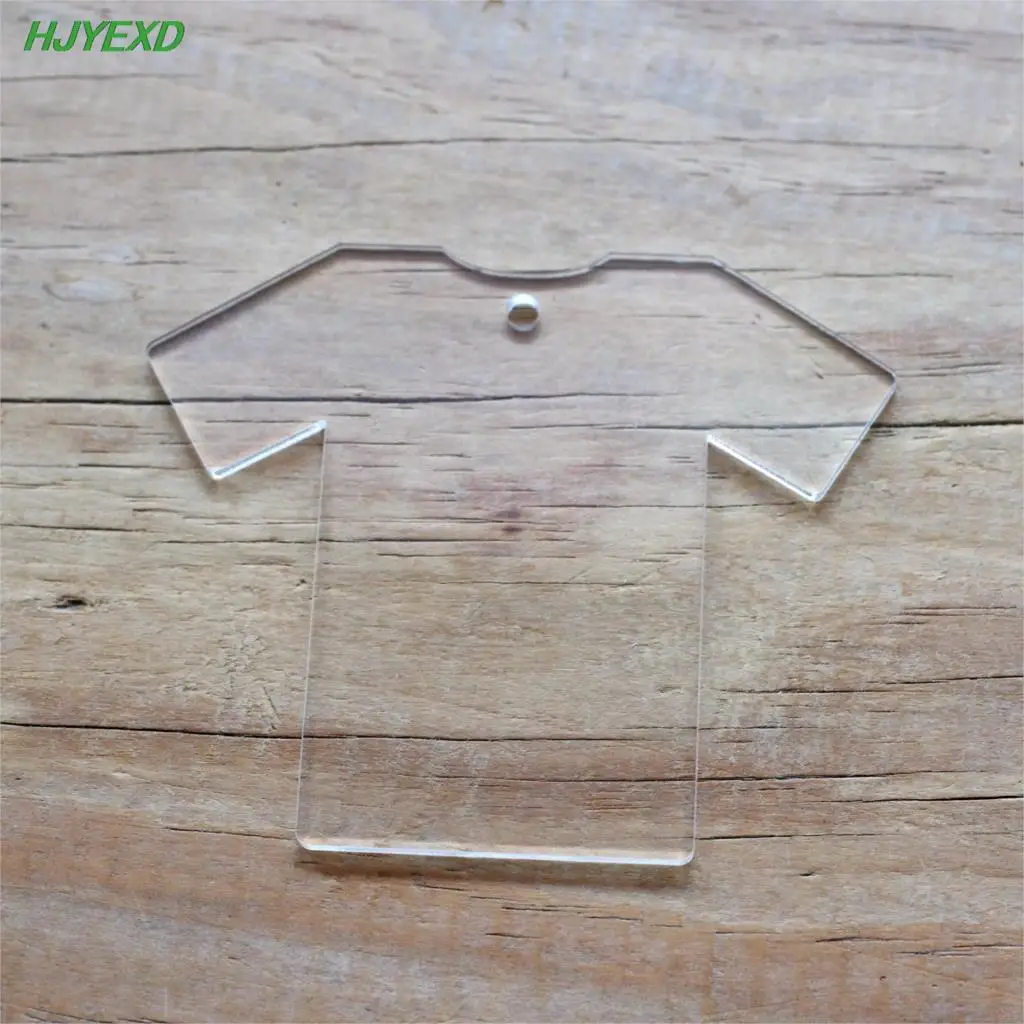 

(6pcs/lot) 76mm Clear Blank Acrylic T-shirt Keychains Party Gifts 3"-AC1479A