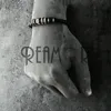 REAMOR de lujo hombres pulsera brazalete de la joyería de acero inoxidable negro pulsera CZ cuentas pulsera de cuero Cierre magnético brazaletes ► Foto 2/6
