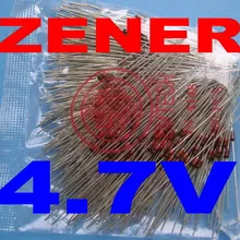 500 шт./лот) 4,7 V 1/2 W зенеровский диод, 0,5 Ватт, DO-35 посылка
