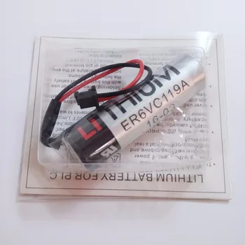

20PCS/lot Original New ER6V ER6VC119A Battery 3.6V 2000mAh PLC Lithium Batteries With Black Plugs Connectors Free Shipping