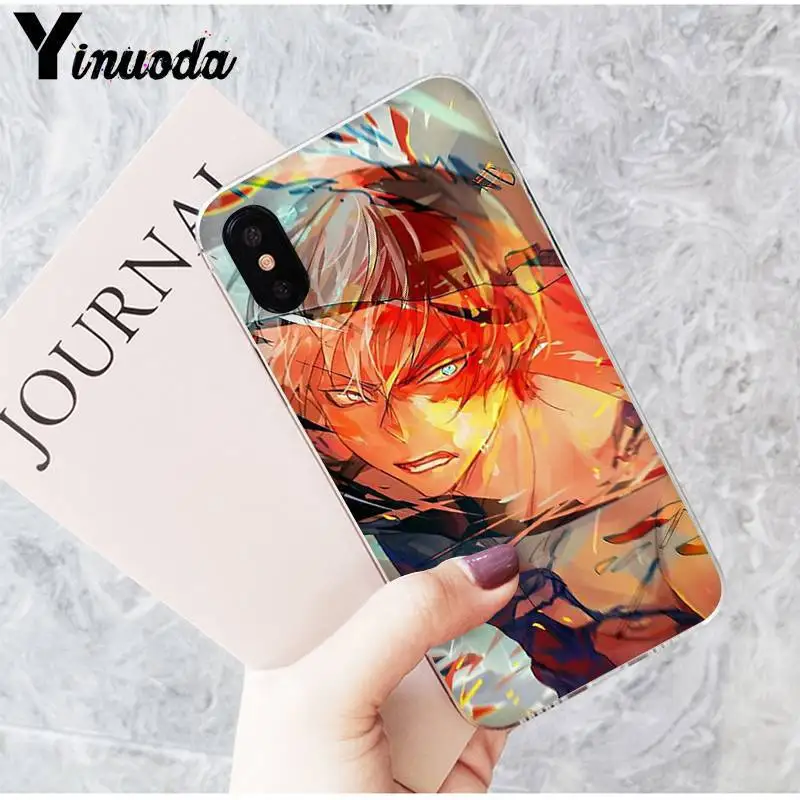 Yinuoda My hero of the Academy аниме Todoroki чехол для телефона чехол для iPhone 8 7 6 6S Plus X XS MAX 5 5S SE XR 10 11 11pro 11promax