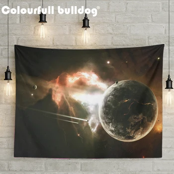 

Wholesale Pretty Starry Sky Bedspreads Universe Landscape Wall Hanging Tapestry Magic Planets Beach Mats Floating Rocks Yoga Mat
