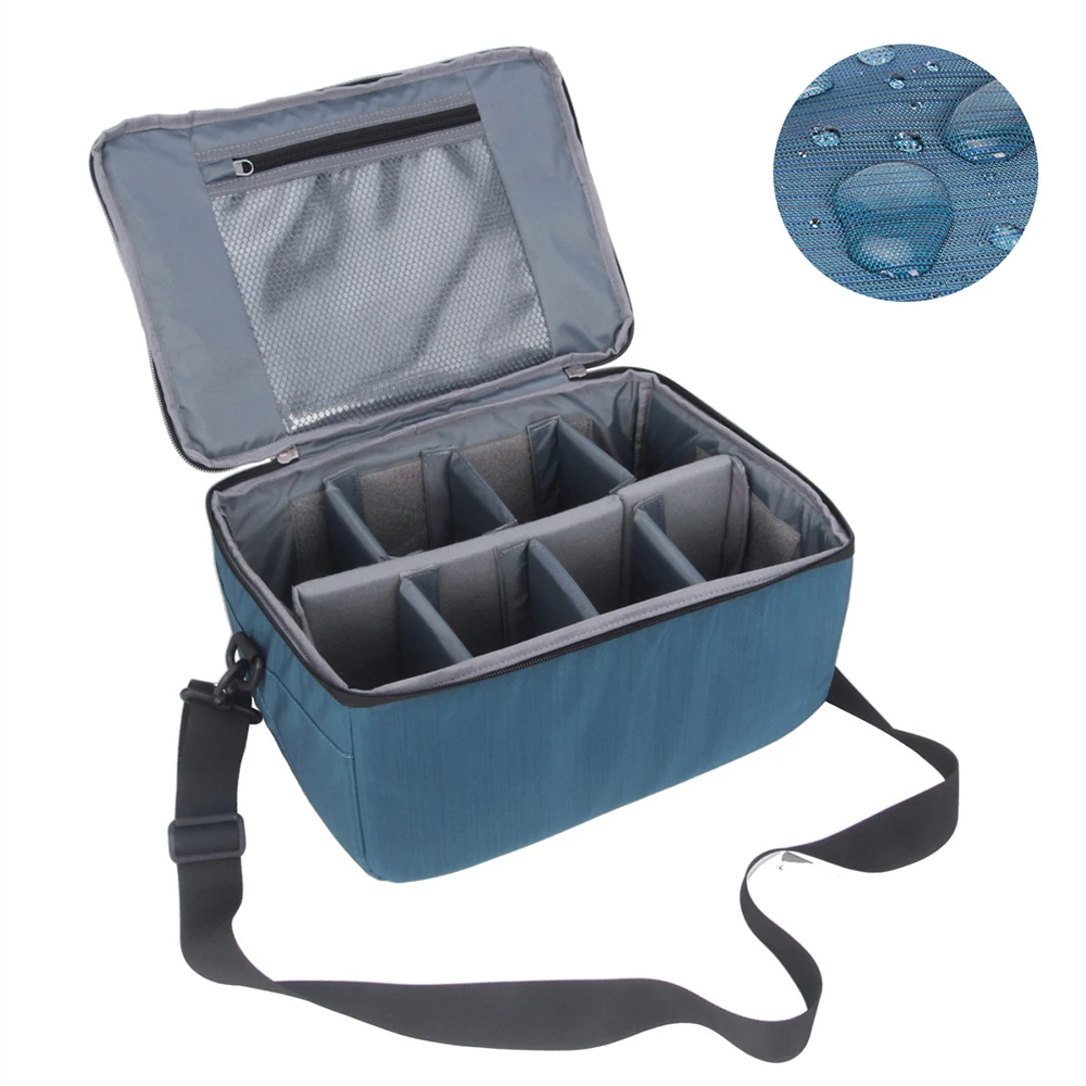 

Waterproof Camera Shoulder Bag Handbag Large Capacity Nylon DSLR Partition Padded Camera Bag Insert Cases Camera Cover Case Bags