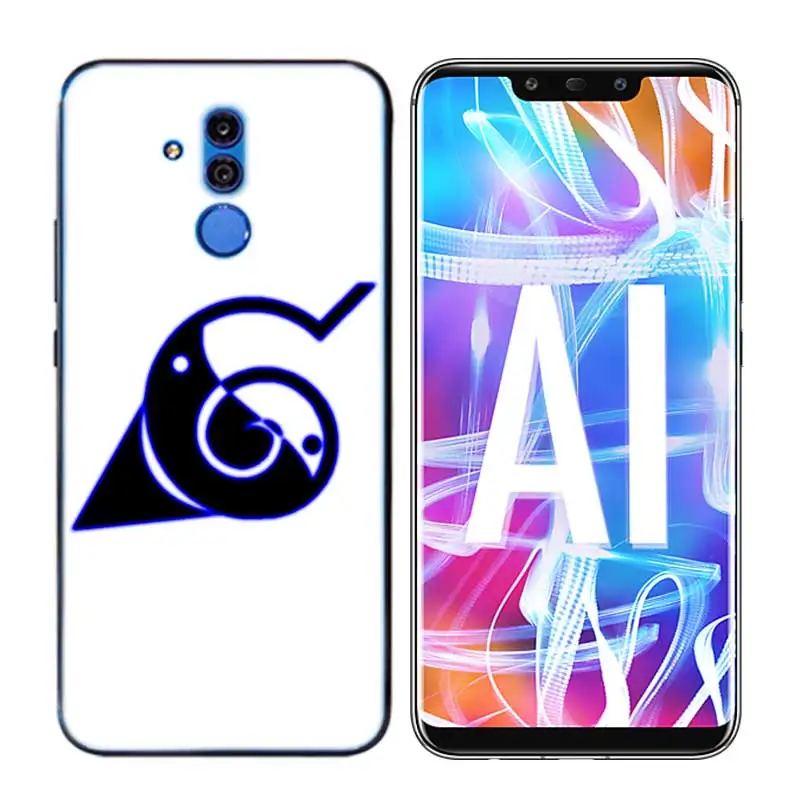 transparent soft silicone phone case naruto konoha tribal logo for rearac