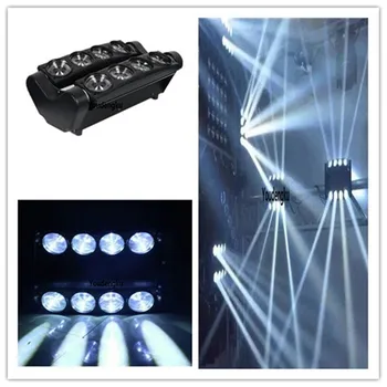 

8 pieces 8*10w spider moving head Led spider beam light white color LED moving Spider