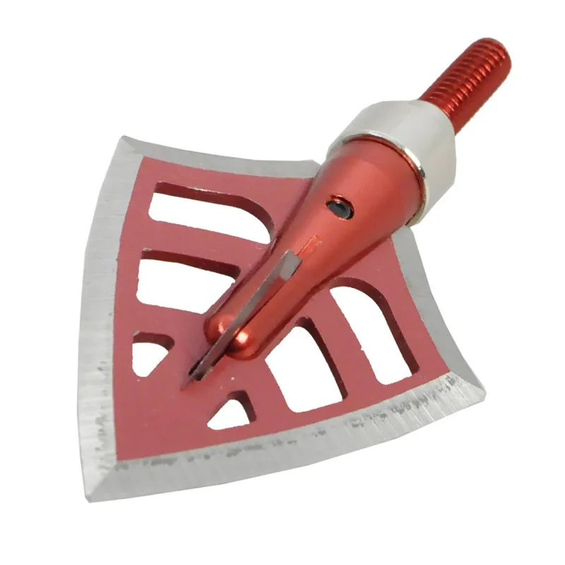 125 Grain Red Archery Arrow Broadheads 4 Blade Arrow Heads Points Tips