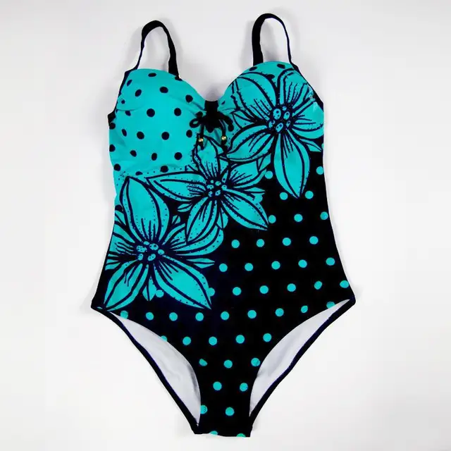 2015 brand beach wear large bust one piece swimsuit female swimming