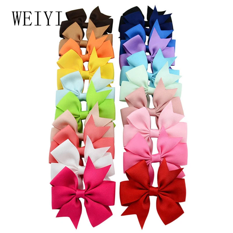 

Baby Girls V-Shaped Bow Hairpin Duckbill Clip Manual Polyester Ribbon Exquisite Headdress Children V-Shaped Bow Hairpin 564