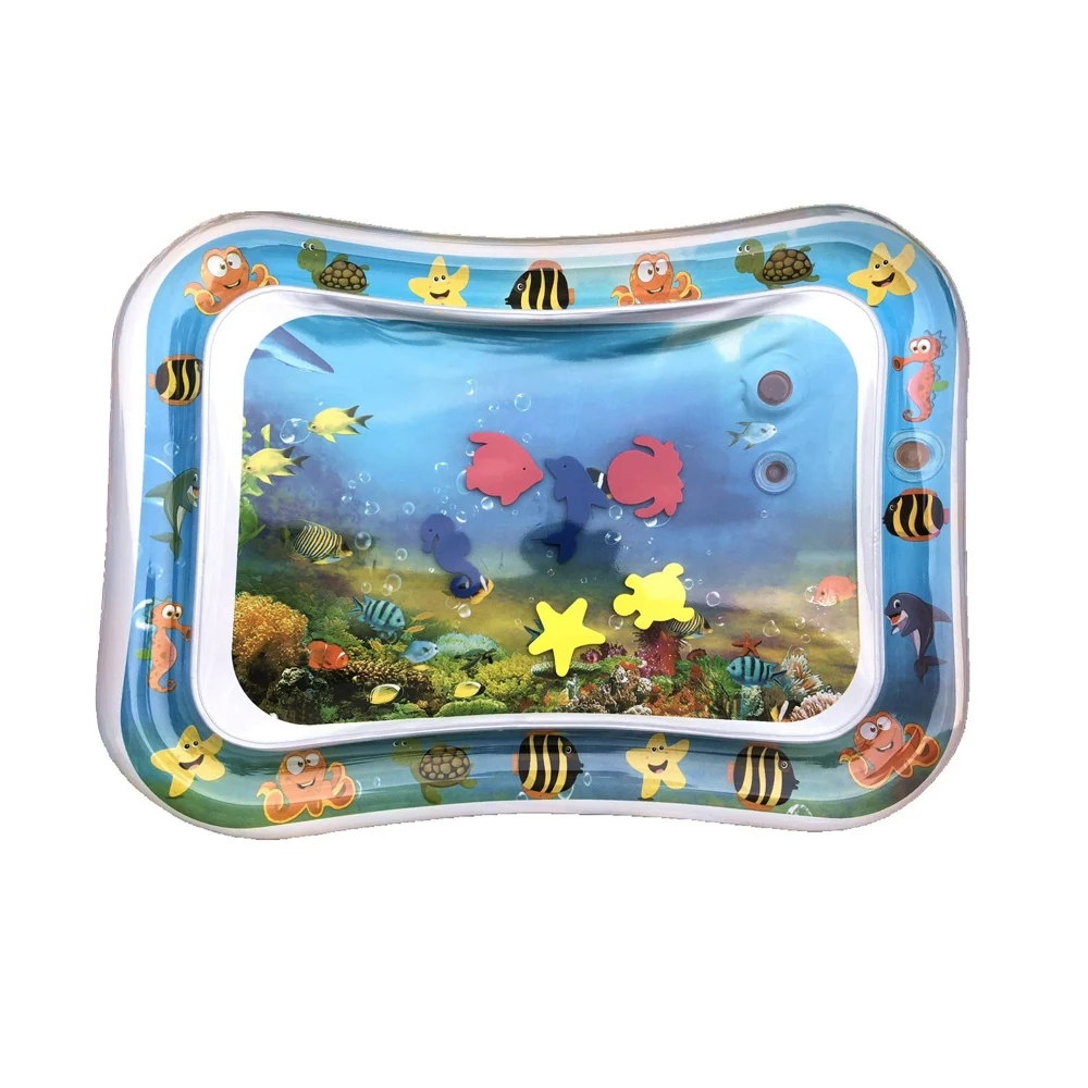 Baby Inflatable Water Play Mat Tummy Time Mat Educational Activity Play Center for Infants Toddlers Stimulation Growth for Kids Baby Inflatable Water Play Mat Tummy Time Mat Educational Activity Play Center for Infants Toddlers Stimulation Growth for Kids