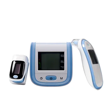 

STRIKATE Family Health Care Combo Fingertip Pulse Oximter Wrist Blood Pressure Monitor Infrared Body Thermometer Health Monitor