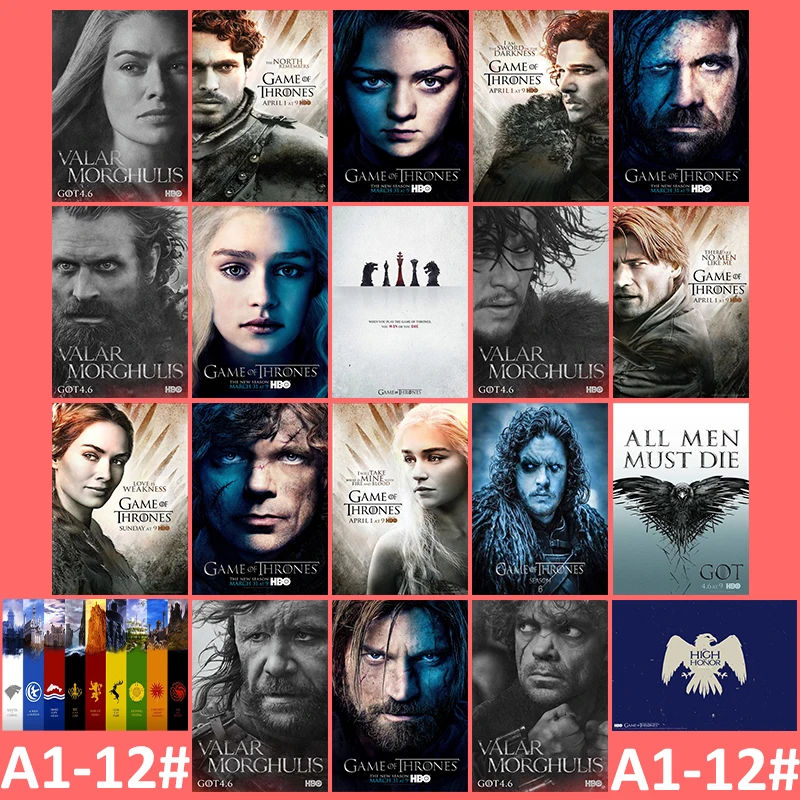 

A1-12# Series 1 Game of Thrones 20/pcs Stickers Travel Suitcase Wall Pencil Box Bike Phone Sliding Plate Graffiti Styling